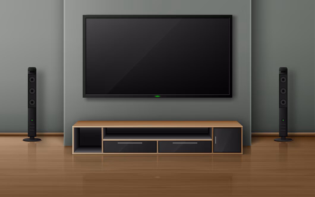 home-theater-with-tv-screen-speakers-modern-living-room-realistic-interior-with-plasma-television-hanging-wall-sound-stereo-system-stand-wooden-floor_107791-4323